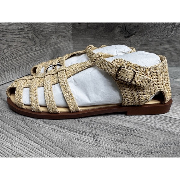 Wonder Nation Fisherman Sandals Natural Womens Size 5 NEW Summer Casual - Picture 3 of 8